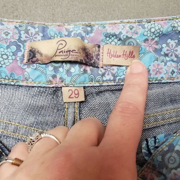 PAIGE Women's Y2K Hidden Hills Boot Cut Jeans - Dark Blue Women’s 29 - Picture 3 of 16